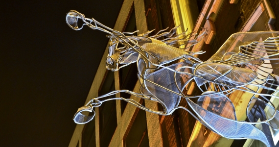 Pegasus at night