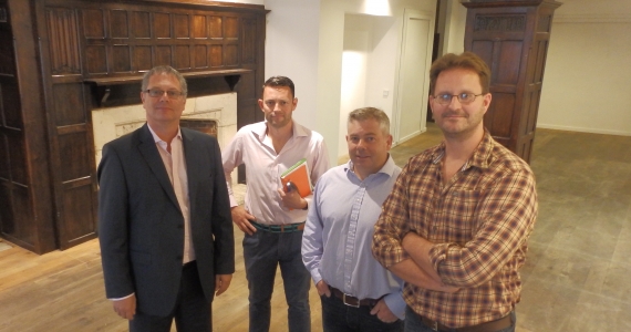 From Right to Left: Landlord Simon Blair, FHP agent Ben Tebbutt, tenants Rob Darby and Tom Vincent.