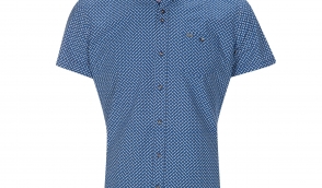 Guide london blue patterned short sleeve shirt - slaters